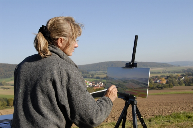 Kohle, Kreide&Acryl - ein Sommermalwochenende auf Burg Fürsteneck in der Rhön vom 18.-21.08.11 mit S