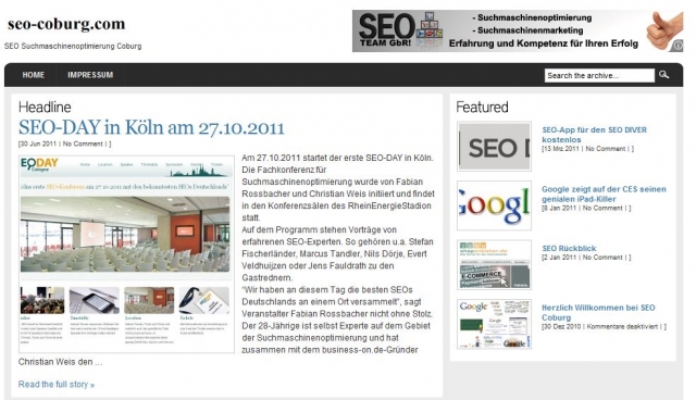 Bei SEO Coburg finden Sie aktuelle Tips für die Suchmaschinenoptimierung