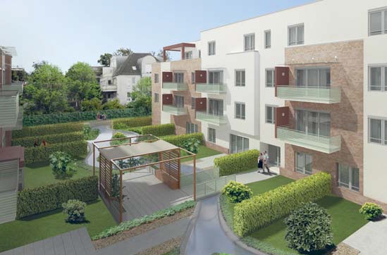 3. Bauabschnitt der AGAPELSION RESIDENZ HAVELGARTEN vor Fertigstellung