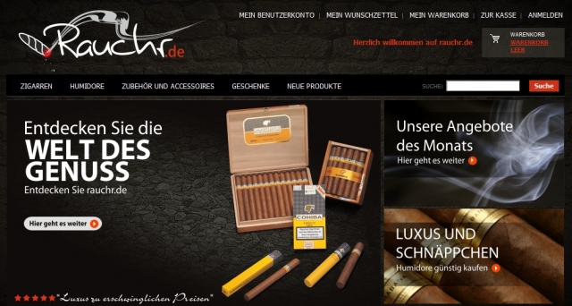 Zigarren kaufen mit persönlicher Beratung: Zigarren-Shop rauchr.de ist spezialisiert auf kubanische 