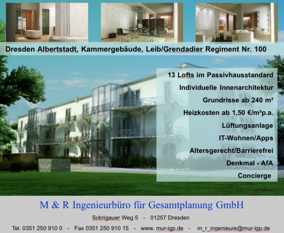 Exklusives Wohnen in einem modernisierten Denkmal mit Passivhausstandard Exklusives Wohnen in einem modernisierten Denkmal mit Passivhausstandard