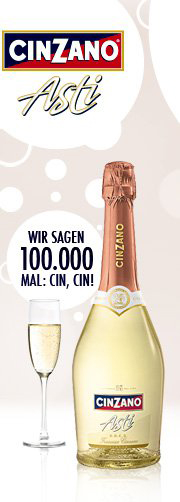 CINZANO Asti begrüßt über 100.000 Fans auf Facebook CINZANO Asti begrüßt über 100.000 Fans auf Facebook
