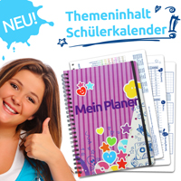 Den eigenen Schülerkalender direkt online individualisieren und schon ab 1 Stück bestellen. Den eigenen Schülerkalender direkt online individualisieren und schon ab 1 Stück bestellen.