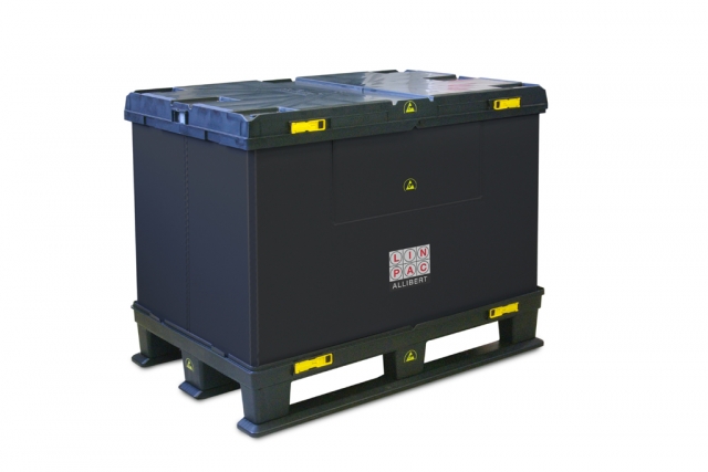 Mehr Schutz von elektronischen Montageteilen durch kundenspezifische leitfähige Transportbehälter Mehr Schutz von elektronischen Montageteilen durch kundenspezifische leitfähige Transportbehälter