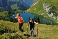 Wanderer am Seealpsee (Oberstdorf) Wanderer am Seealpsee (Oberstdorf)
