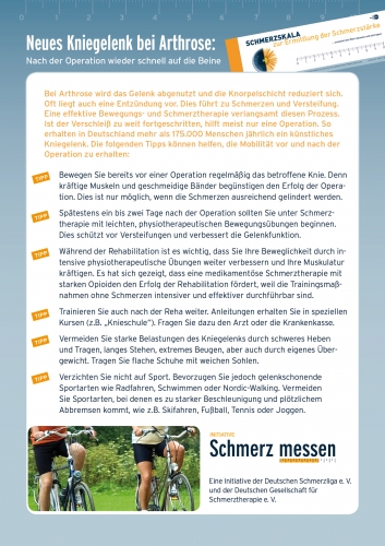 Nach einer Knie-Operation schnell wieder auf die Beine Nach einer Knie-Operation schnell wieder auf die Beine