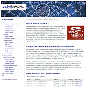 Musicalstuttgart.de: Allesüber Stuttgarts Musicals Musicalstuttgart.de: Allesüber Stuttgarts Musicals