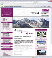 Screenshot neue Internetseite wp-reisen.de