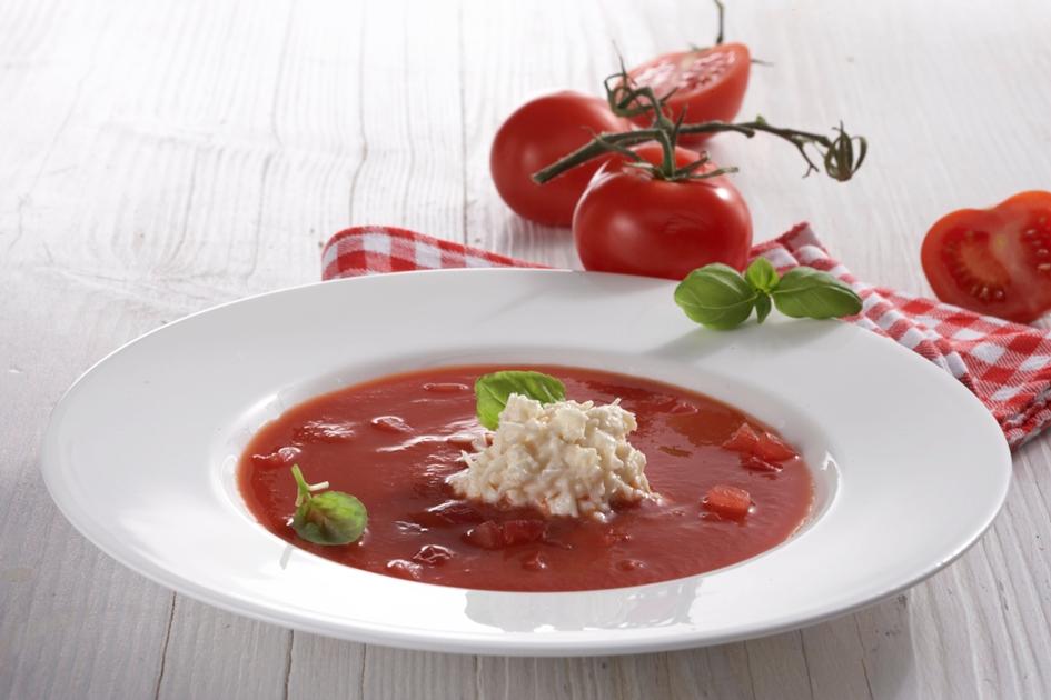 Tomatensuppe mit Raspelstix Tomatensuppe mit Raspelstix