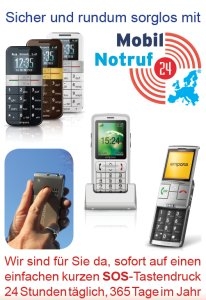 MobilNotruf24: Mobil und sicher in ganz Europa unterwegs mit Notruf- und Servicepaketen per Handy MobilNotruf24: Mobil und sicher in ganz Europa unterwegs mit Notruf- und Servicepaketen per Handy