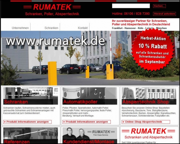 Sparen im September: 10 Prozent Rabatt auf alle Schranken, Schrankenanlagen und Zubehör bei Rumatek Sparen im September: 10 Prozent Rabatt auf alle Schranken, Schrankenanlagen und Zubehör bei Rumatek
