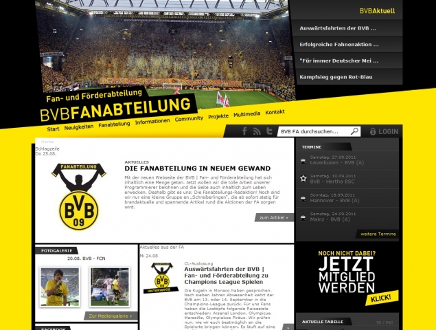 BVB Fanabteilung im neuen Gewand: meeva GmbH sorgt für generalüberholten Webauftritt BVB Fanabteilung im neuen Gewand: meeva GmbH sorgt für generalüberholten Webauftritt