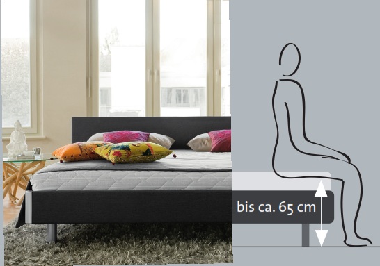 Individuelle Komforthöhe für das Bett Someo 
