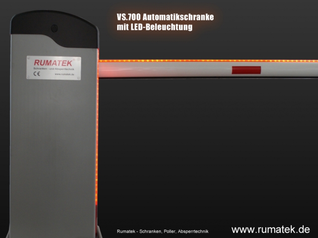 Neue automatische Schranke in edler Optik: VS.700 Automatikschranke der Fa. Rumatek ab sofort erhält Neue automatische Schranke in edler Optik: VS.700 Automatikschranke der Fa. Rumatek ab sofort erhält