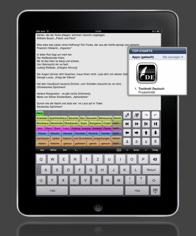 Infovole veröffentlicht Update zu Textkraft für das Apple iPad Infovole veröffentlicht Update zu Textkraft für das Apple iPad