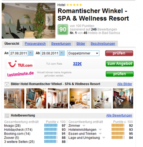 Hotel Romantischer Winkel Nummer eins in Niedersachsen
