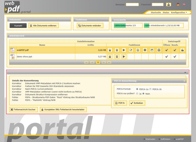 SoftVision integriert pdfaPilot von callas software in webPDF SoftVision integriert pdfaPilot von callas software in webPDF
