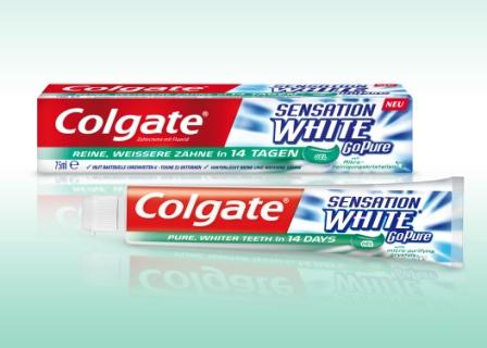 Colgate Sensation White GoPure ist seit September erhätlich 