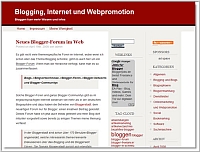 Screenshot der Startseite von Internetblogger.de