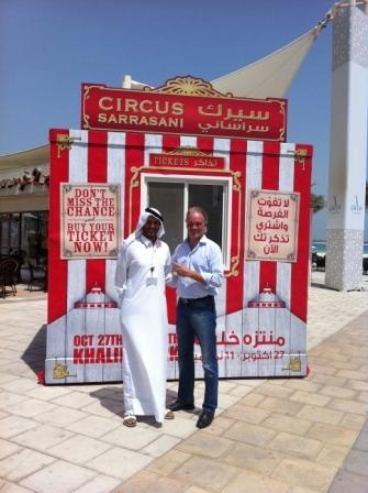 André Sarrasani erstmals in Abu Dhabi : Vorbereitungen für Gastspiel am Arabischen Golf André Sarrasani erstmals in Abu Dhabi : Vorbereitungen für Gastspiel am Arabischen Golf