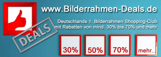 Bilderrahmen-Deals.de: der erste Shoppingclub für Bilderrahmen