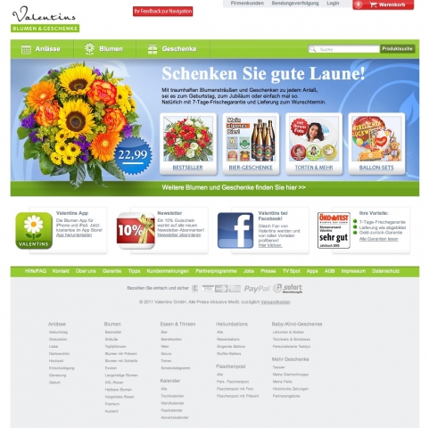 12 Jahre Valentins Geschenke- und Blumenversand - tolle Geburtstagsaktionen geplant