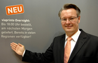 Dr. Michael Fries kündigt auf der Zukunft Personal den Overnight-Service an Dr. Michael Fries kündigt auf der Zukunft Personal den Overnight-Service an