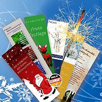 Für Kunden und Mitarbeiter - Pfiffige Weihnachtskarten und Wunderkerzen-Sets Für Kunden und Mitarbeiter - Pfiffige Weihnachtskarten und Wunderkerzen-Sets