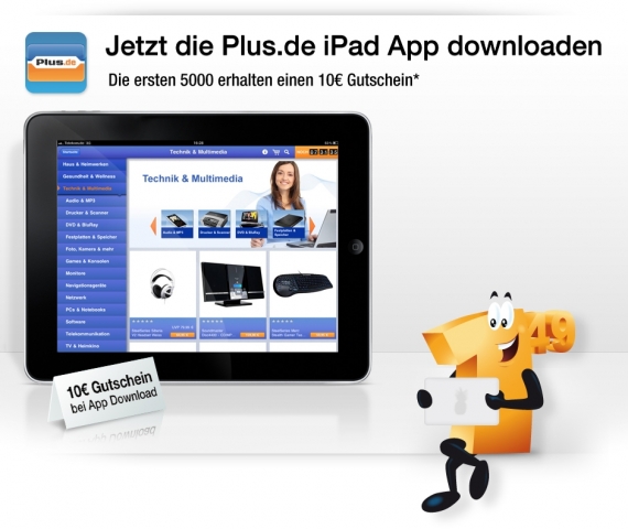 Plus.de bringt die kleinen Preise jetzt auch auf das iPad