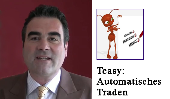 Olaf Berkhausen, Teasy und seine Kunden bilden ein starkes Team rund ums automatische Traden. Olaf Berkhausen, Teasy und seine Kunden bilden ein starkes Team rund ums automatische Traden.
