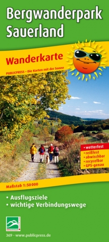 Neue Wanderkarte für den Bergwanderpark Sauerland bei PUBLICPRESS