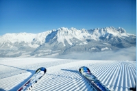 Skifahren auf der Piste