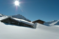 Urige Alm im Winter Urige Alm im Winter