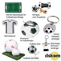 Noch lieferbare Fußball-Werbemittel bei dskom
