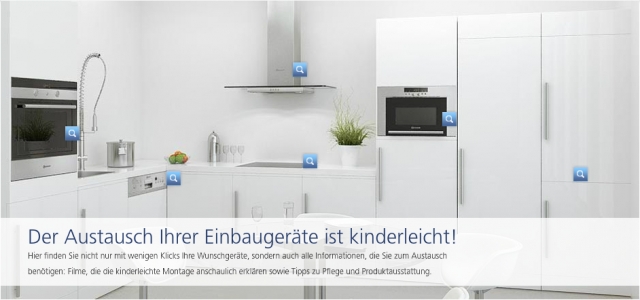 Bauknecht Einbauberater, entwickelt von der Panama Werbeagentur