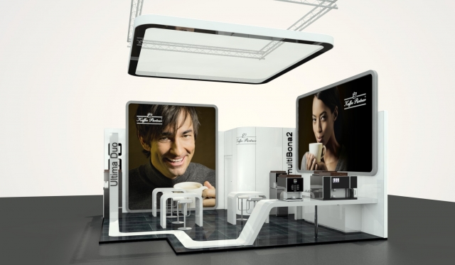 Der Messestand von Kaffee Partner. Der Messestand von Kaffee Partner.