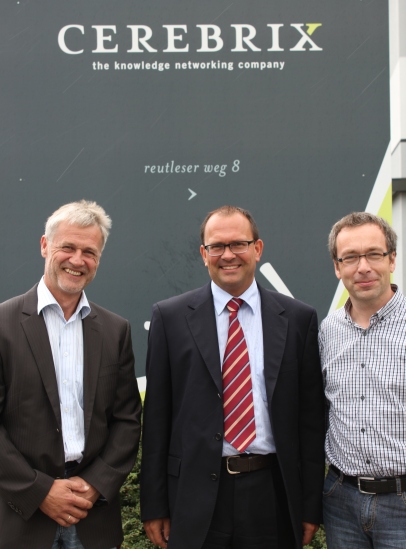 cerebrix Vertriebsleiter Rainer Musewald, Magazin-Herausgeber Oliver Lehnert, Jürgen Hinterleithner