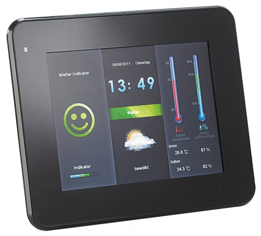 Somikon Digitale Funk-Wetterstation&Bilderrahmen 20,3cm/ 8 Somikon Digitale Funk-Wetterstation&Bilderrahmen 20,3cm/ 8