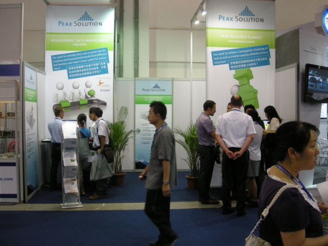 Der Messestand von Peak Solution auf der Automotive Testing Expo China