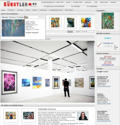 Die Startseite von Künstler.ws / Artfolio.de Die Startseite von Künstler.ws / Artfolio.de