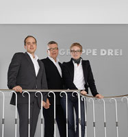 Die drei Gesellschafter der Gruppe Drei GmbH