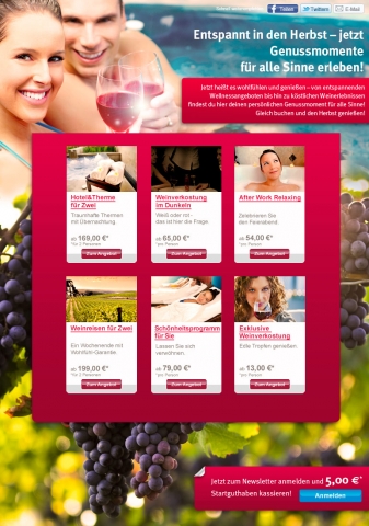 Wellness-Angebote und Weinerlebnisse by mydays Wellness-Angebote und Weinerlebnisse by mydays