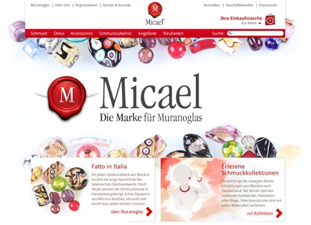 Eine große Vielfalt an Muranoglas Schmuck: Micael Muranoglas Shop Eine große Vielfalt an Muranoglas Schmuck: Micael Muranoglas Shop