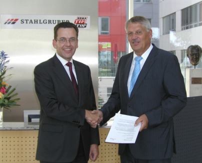 Hubert Kofler, CEO von Würth Phoenix und Bernhard Strauch, CEO STAHLGRUBER Hubert Kofler, CEO von Würth Phoenix und Bernhard Strauch, CEO STAHLGRUBER