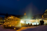 Abendstimmung  mit Außenbecken (Reiter's Posthotel Achenkirch)