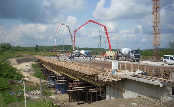 WOLFF&MÜLLER-Baustelle Ortsumgehung Süßen - Frankentobel Brückeüber den Frankentobel (Baustellenbil WOLFF&MÜLLER-Baustelle Ortsumgehung Süßen - Frankentobel Brückeüber den Frankentobel (Baustellenbil