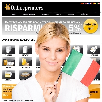 Italienischer Onlineshop für Drucksachen Italienischer Onlineshop für Drucksachen