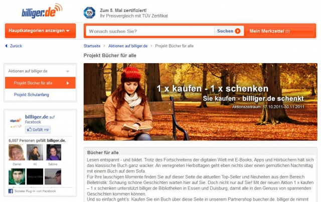 billiger.de-Aktion