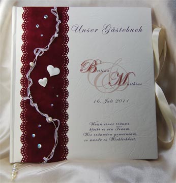 Personalisierte Gästebücher zur Hochzeit