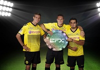 BVB Spieler mit EFX Hologramm Band